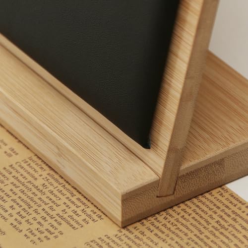 Bamboo Necklace Display Stand with Black PU Leather