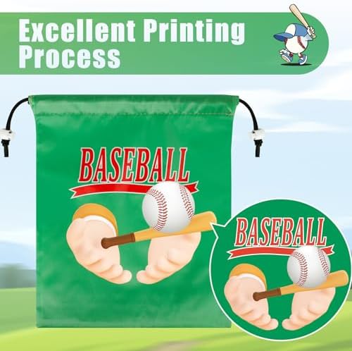 PLMMOUT 12 Pack Baseball Drawstring Bags