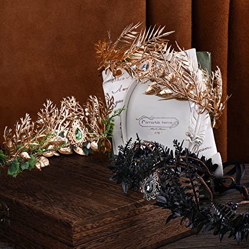 MOSTORY Handmade Gothic Flower Crown for Men Women Cosplay Costume