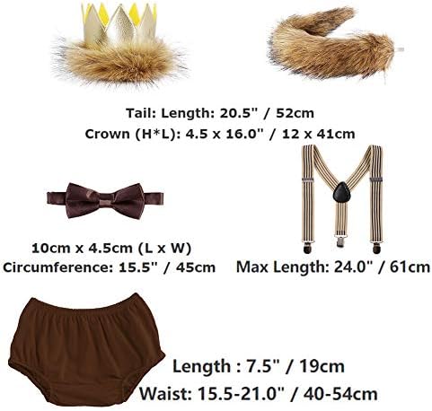 ODASDO Baby Boy 1st Birthday Costume Lion Set