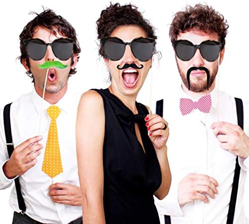 96pcs Self Adhesive Fake Mustaches and Beards for Halloween and Party