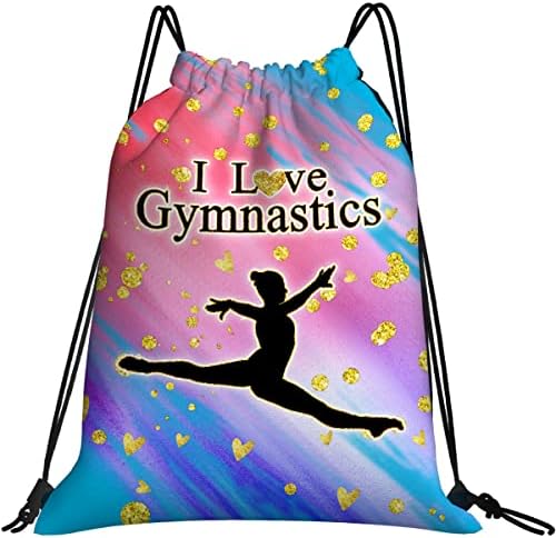 LULYKINI Gymnastics Drawstring Bag 16x14 Inches