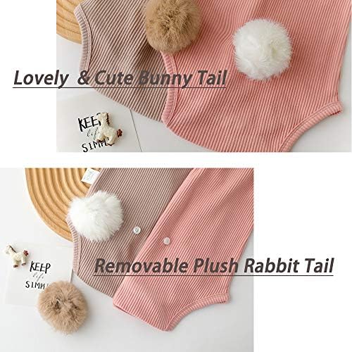 Baby Easter Bunny Outfit with 3D Ear Hat and Plush Tail