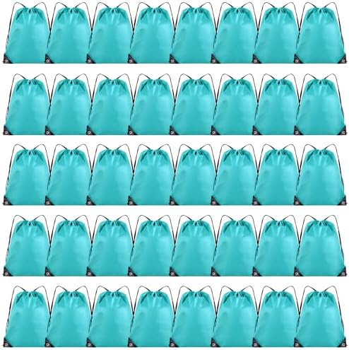 40 Pieces Drawstring Backpack Bulk Cinch Sackpack for Gym Party Trip