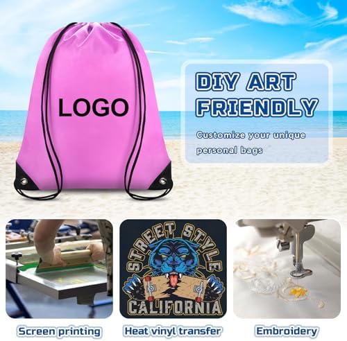 28 PCS Drawstring Backpacks Gym Bags for Men Women