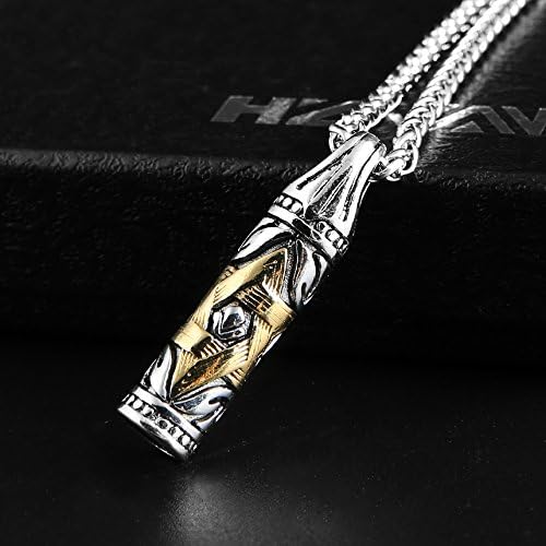 HZMAN Star of David Pendant Necklace for Women Men Silver Stainless Steel Chain Israel Jewelry