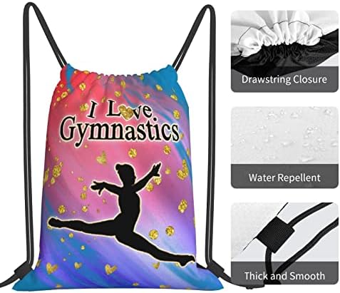LULYKINI Gymnastics Drawstring Bag 16x14 Inches