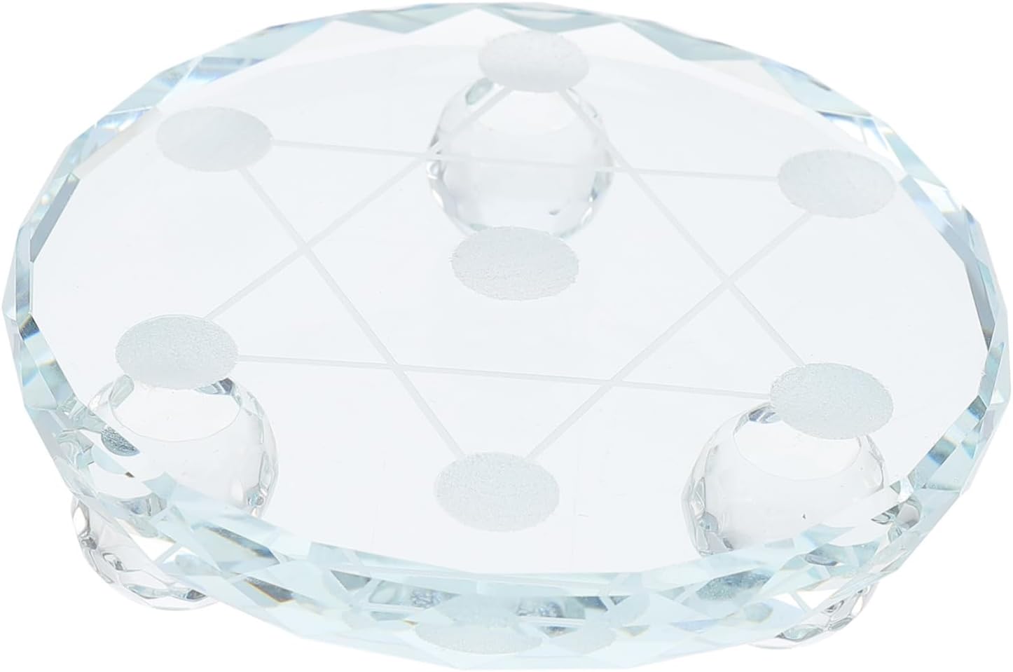 Happyyami Glass Seven-Star Crystal Display Tray for Jewelry Home Decor