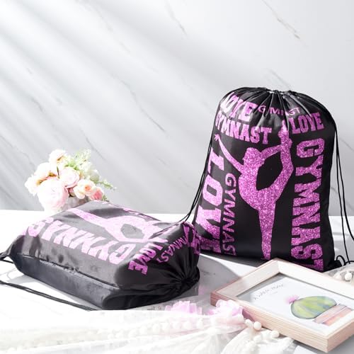 8 Pcs Gymnastics Drawstring Bags for Gym Class Sports Team