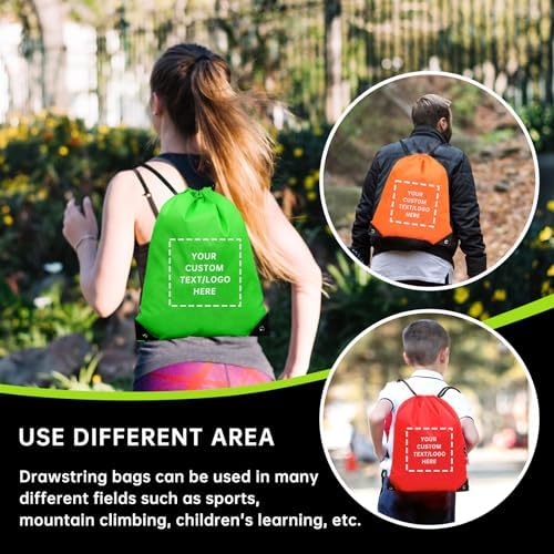 Pack of 50 Custom Drawstring Bags with Logo