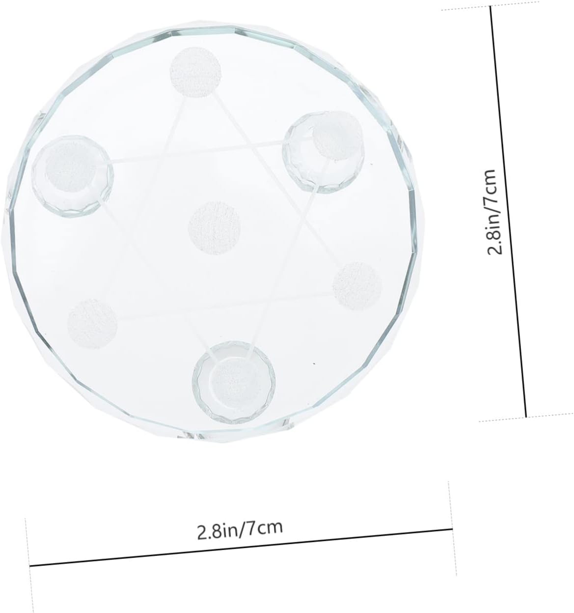 Happyyami Glass Seven-Star Crystal Display Tray for Jewelry Home Decor