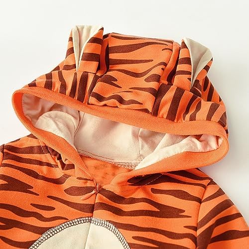 ROYLAMP Baby Halloween Tiger Costume Hoodie Romper