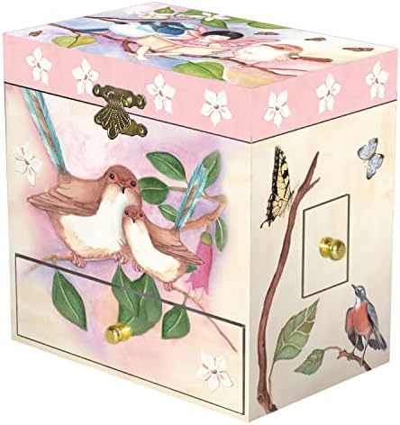 Sweet Fairy Wren Jewelry Box for Girls Musical