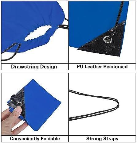 CODOBON 16 Pcs Bulk Drawstring Bags Royal Blue