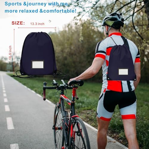 Drawstring Backpack Bulk 30 Packs Gym Travel Sports Bag with Memo Card