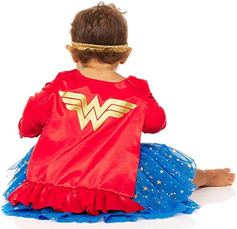 DC Comics Baby Wonder Woman Dress with Tiara and Cape Red Blue 18 Months
