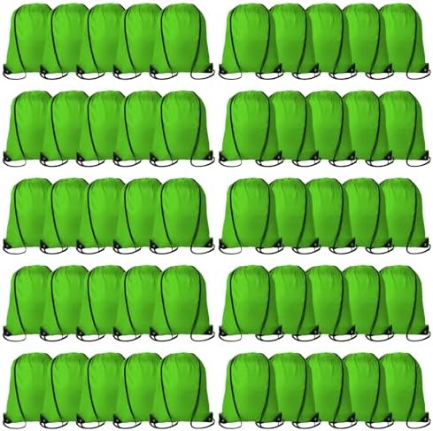 60 Pieces Drawstring Sports Backpack Bags Bulk Gym Sack for Men Women Outdoor