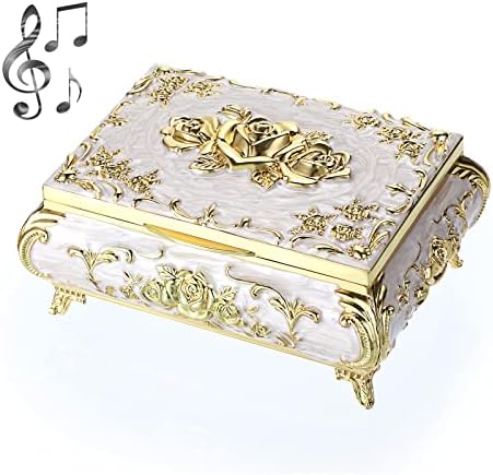 ELLDOO Vintage Music Box Jewelry Storage