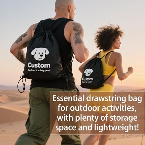 Custom Drawstring Backpacks 30 100 1000PCS with Logo Text Name