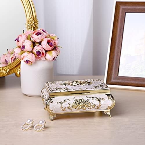 ELLDOO Vintage Music Box Jewelry Storage