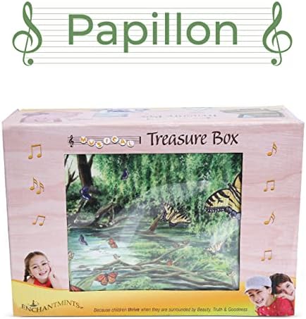 Musical Butterfly Jewelry Box with 3 Pullout Drawers