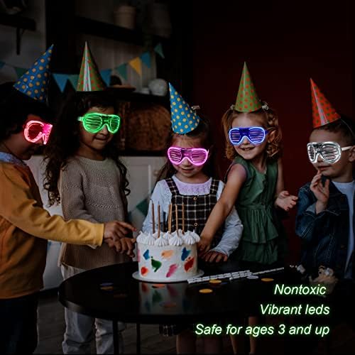 LED Glow in the Dark Glasses 15 Pack Party Favor Set