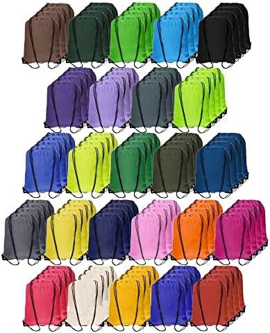 Drawstring Bags Bulk 100PCS 25 Colors for Gym Travel