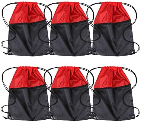 ICObuty 6 Pack Drawstring Gym Bags for Sports Yoga Travel