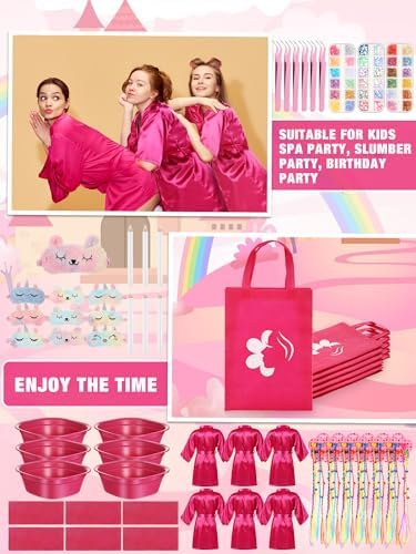Suhine 6 Set Spa Party Supplies for Kids and Girls