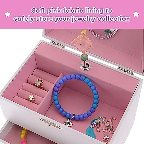 Jewelkeeper Musical Ballerina Jewelry Box with 2 Drawers