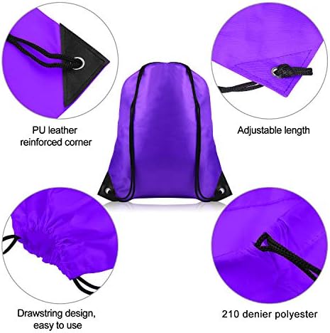 FEPITO 22 Pack Purple Drawstring Bags