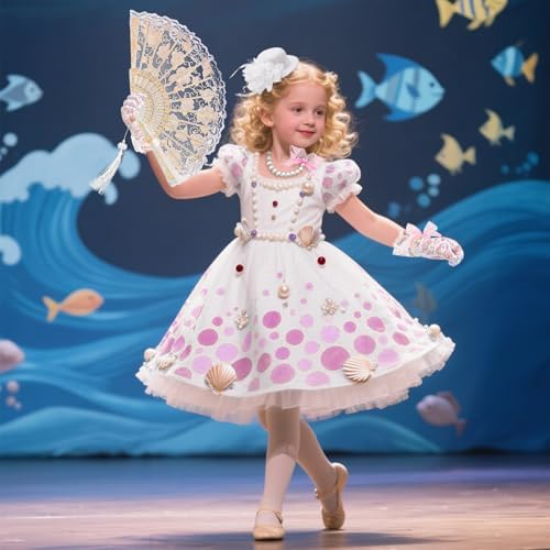 ZEAYEA 5 Pcs Girls Tea Party Costume Set