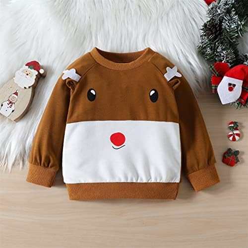 Infant Christmas Sweatshirt with Bow Tie for Boys and Girls