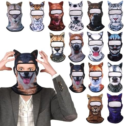 3D Cat Ski Mask Funny Animal Balaclava for Winter Hiking Riding