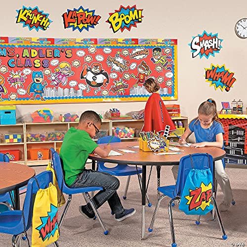 Superhero Drawstring Backpack Set of 12