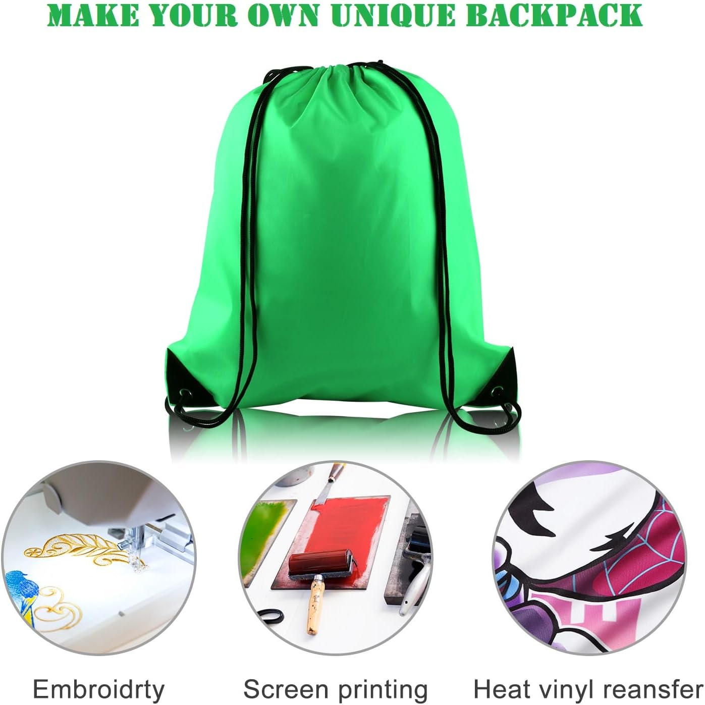 KUUQA 80Pcs Colorful Drawstring Backpack Bags Bulk Storage Bags for Gym Travel Sport