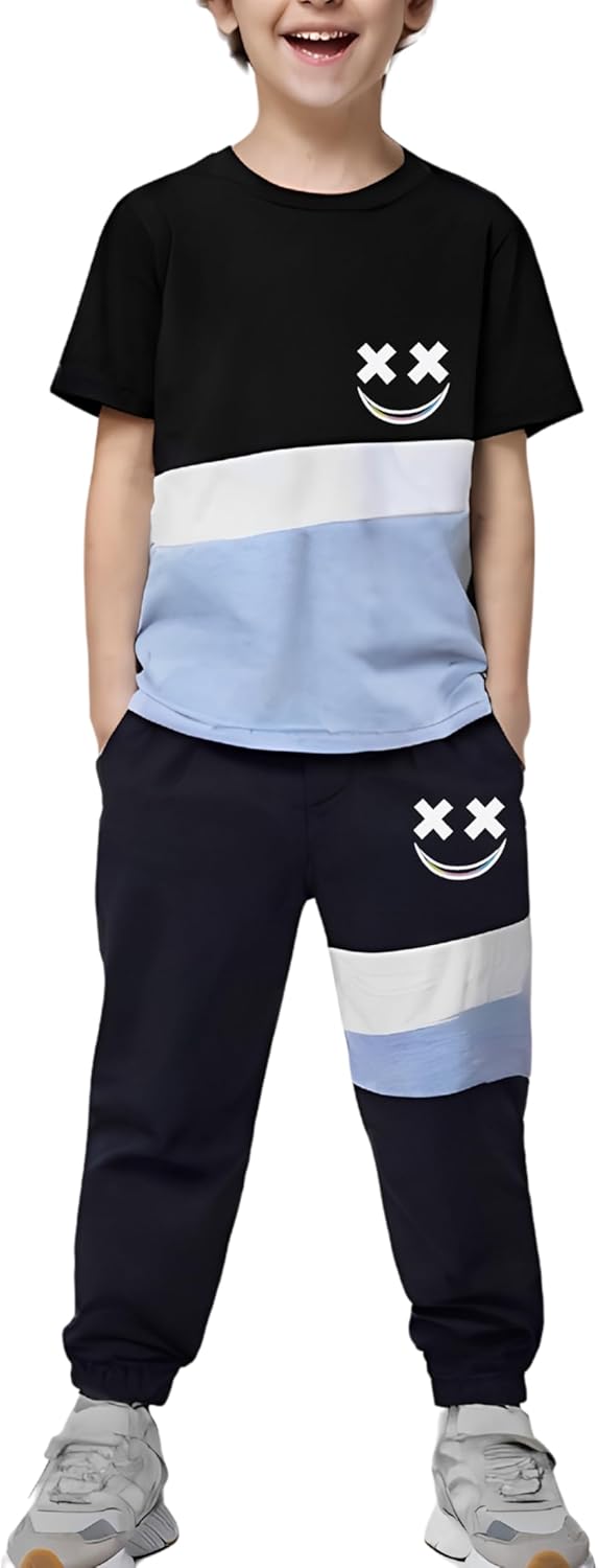 Vitalique Boys 6-12 Years Color Block Outfit Set