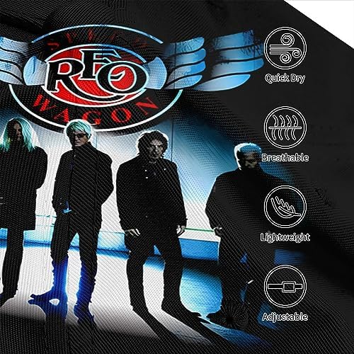 BESUCHER REO Rock Music Speedwagon Baseball Cap Adjustable Hat Casual Outdoor Sun Chapeau Unisex Black