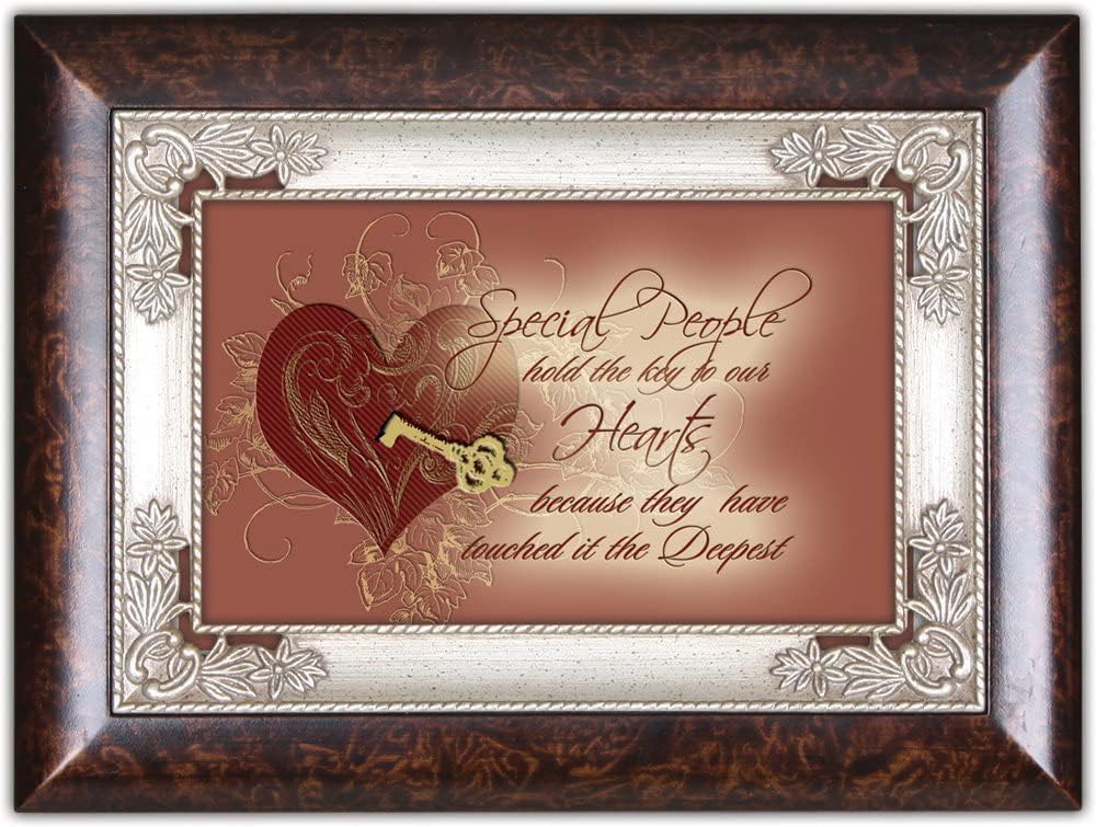 Cottage Garden Special People Hold The Key Burlwood Jewelry Music Box