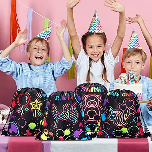 Sweetude 24 Pcs Glow Party Goodie Bags Drawstring