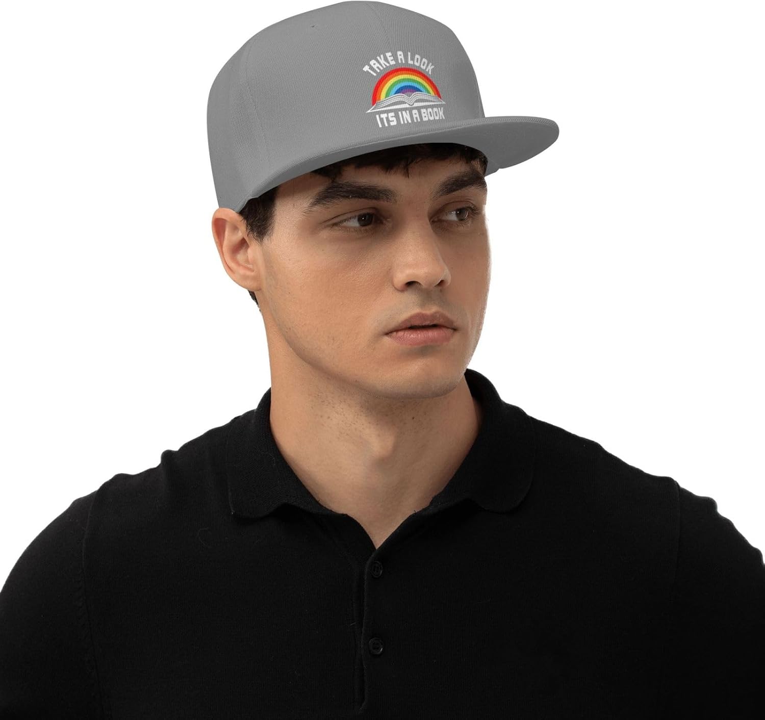 Take A Look Its In A Book Trucker Hat Fashion Flat Bill Adjustable Baseball Cap