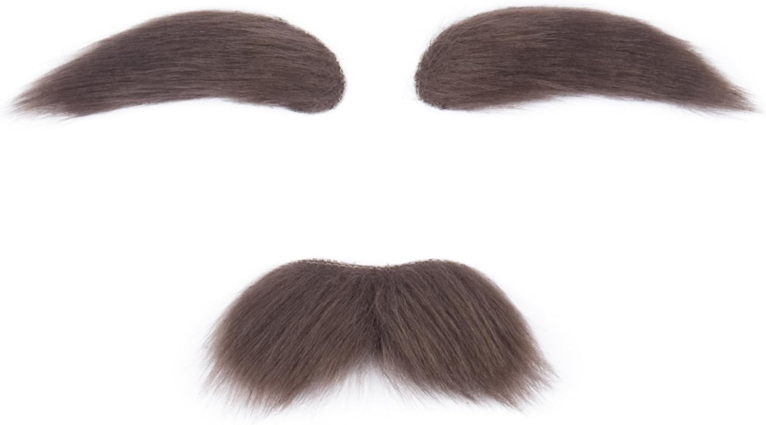 Realistic Fake Mustache and Self Adhesive Eyebrows Set for Adult Costume