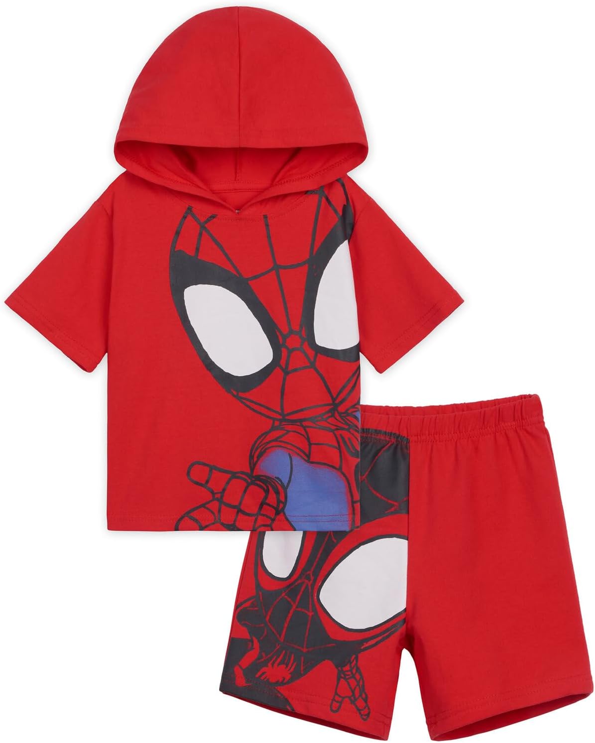 Marvel Spidey Hoodie and French Terry Shorts for Kids 2T-10-12