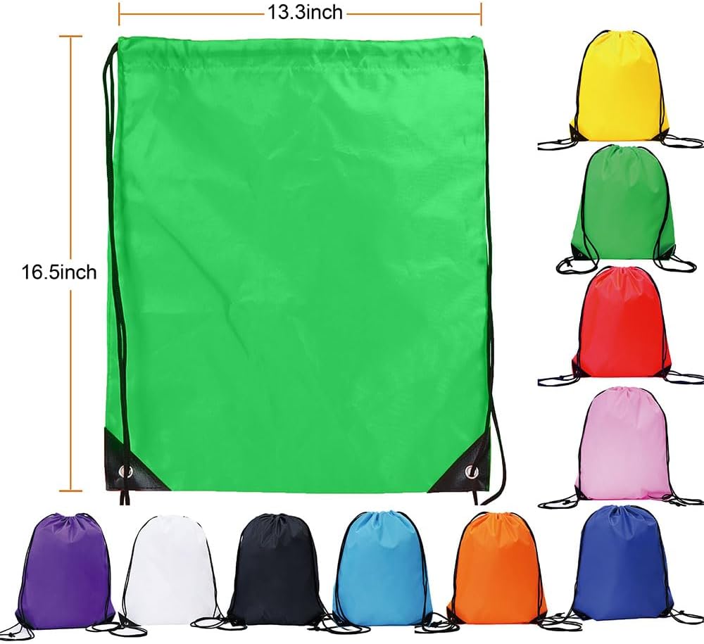 Bulk Drawstring Backpacks 30 Pack Gym Sports Bags for Travel and More