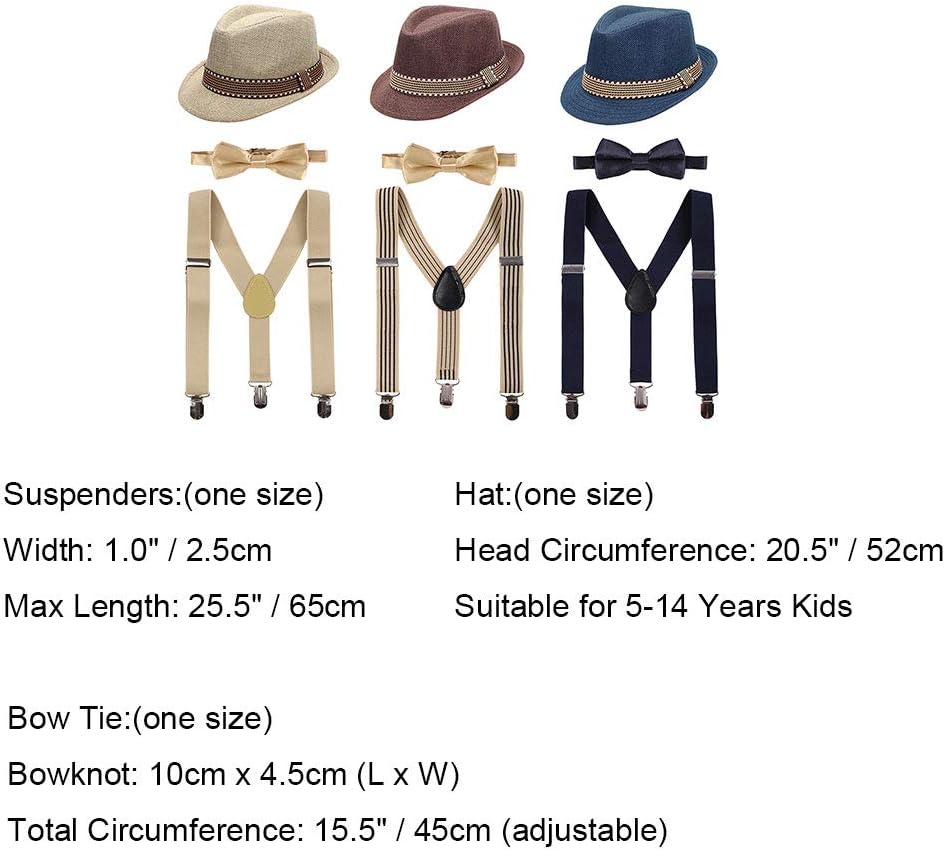 IDOPIP Cake Smash Outfit for Boys with Birthday Hat and Bow Tie Set