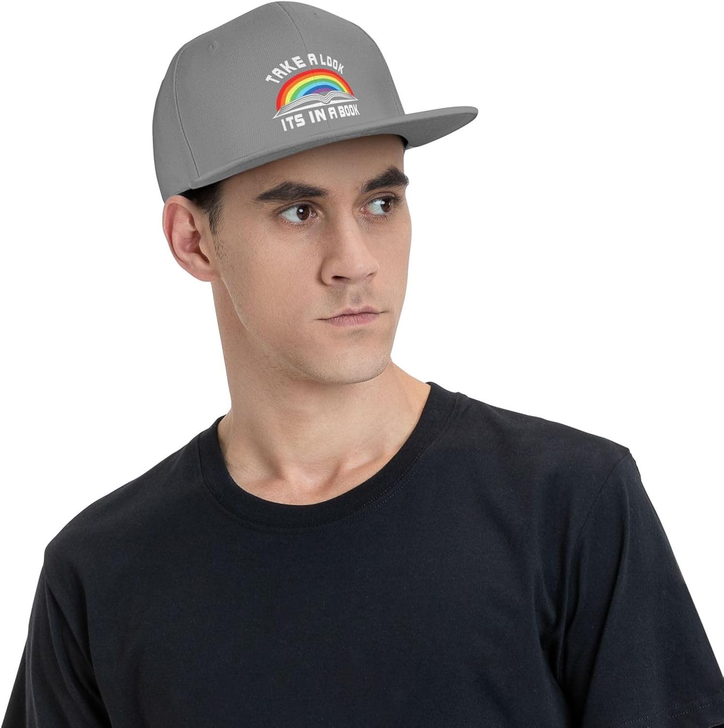 Take A Look Its In A Book Trucker Hat Fashion Flat Bill Adjustable Baseball Cap