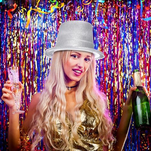 Hillban 24 Pcs Halloween Glitter Hats for Adults