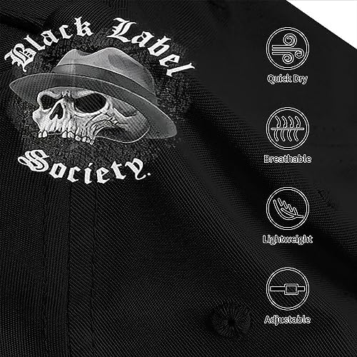 Black Rock Label Baseball Cap Adjustable Sun Hat for Men Women