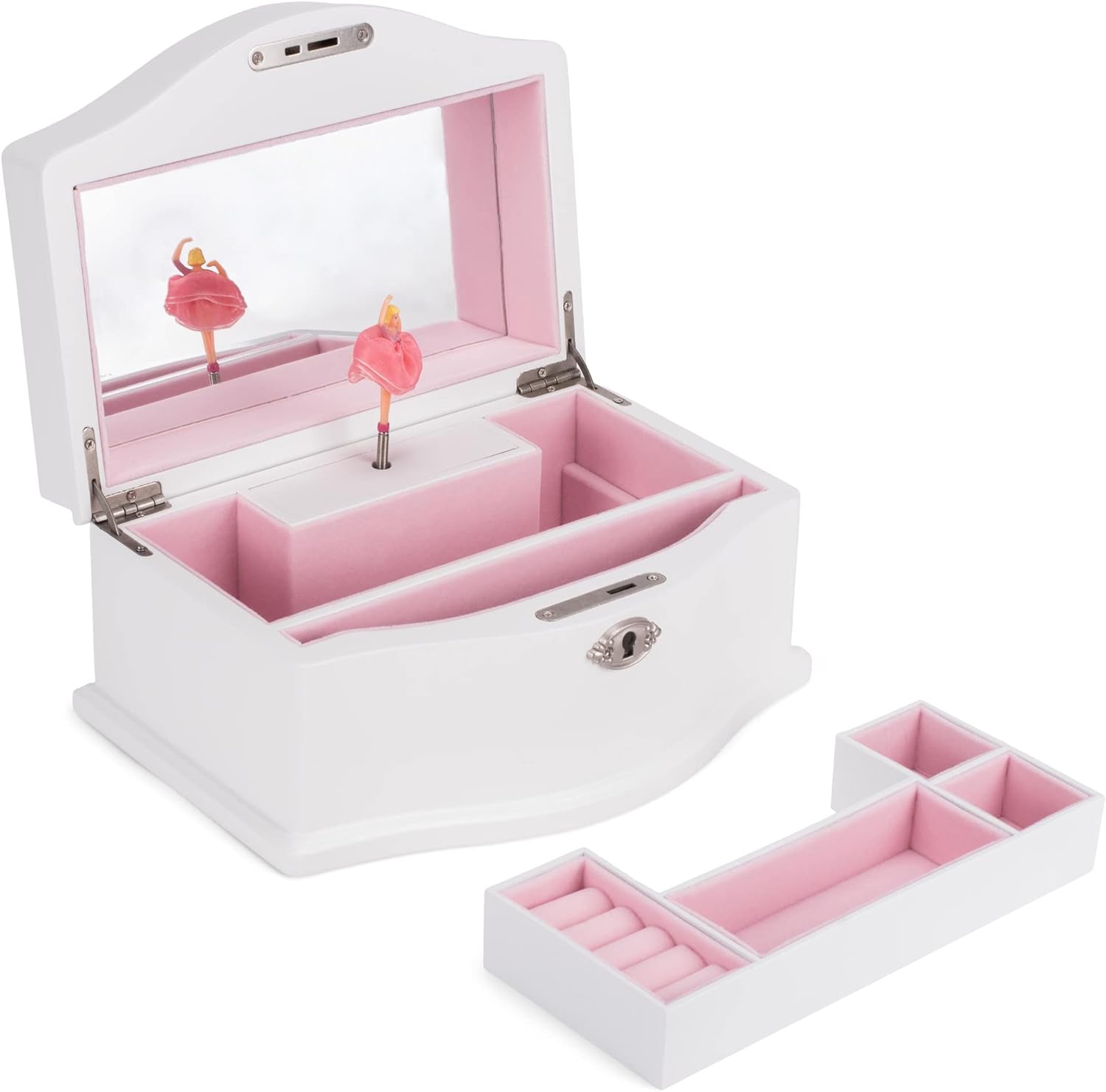 Cottage Garden Musical Jewelry Box 9 Inch Swan Lake