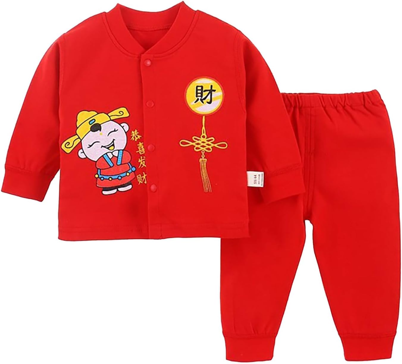 Infant Long Sleeve Red Text Print Hoodie Set Elastic Waistband Pants for Boys 6T